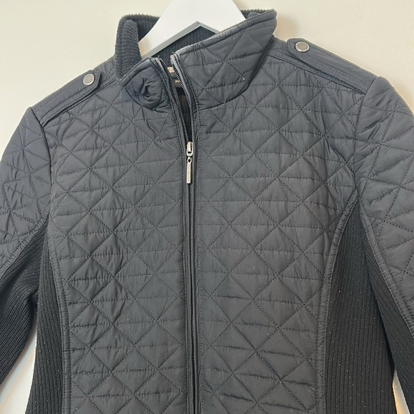Weatherproof Black Quilted Jacket With Side Stretch, Large - Picture 2 of 12